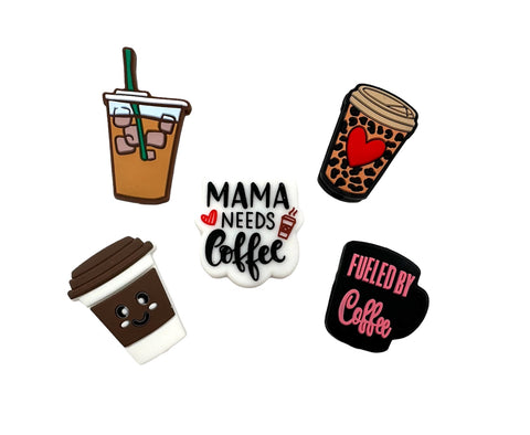 Coffee Silicone Bead Focal Pack