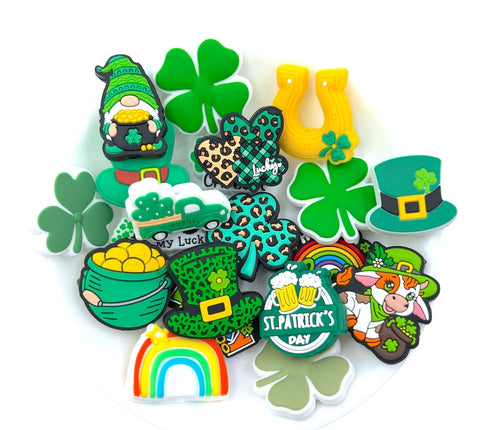 St Patrick's Day Silicone Focal Bead Mix