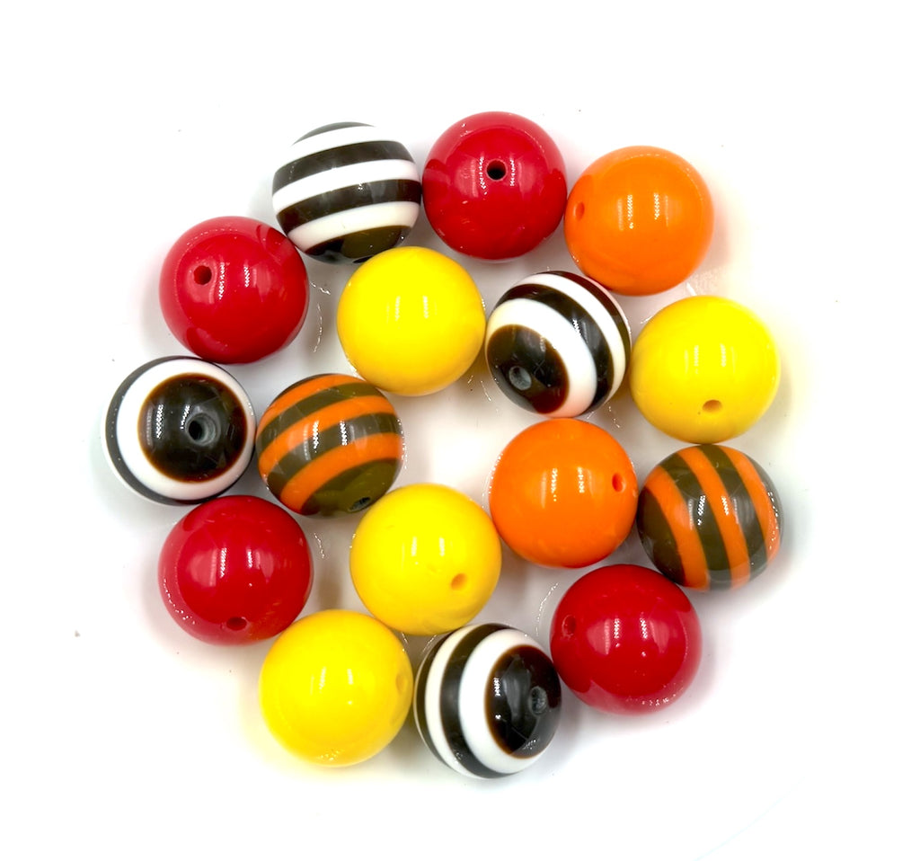 20mm Thanksgiving Bead Mix--16 Beads