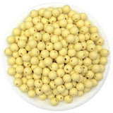 9mm Butter Yellow Silicone Beads