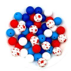 Red Star Silicone Bead Mix