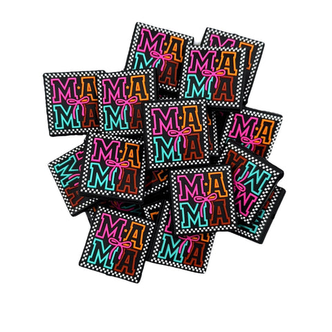 Mama With Bow Silicone Focal Beads