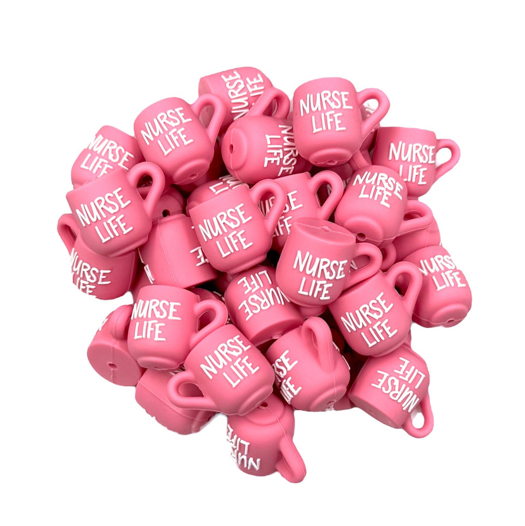 3D Nurse Life Coffee Cup Silicone Focal Beads