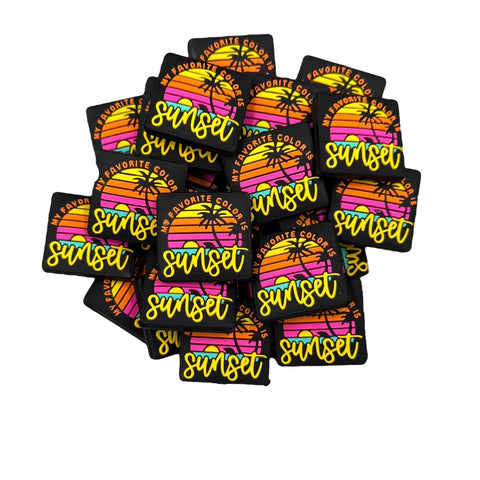 My Favorite Color Is Sunset Silicone Focal Beads