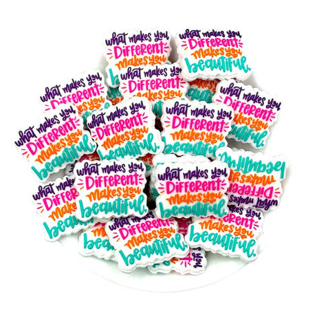What Makes Your Different Makes You Beautiful Silicone Focal Beads