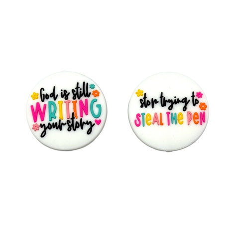 God Is Still Writing Your Story Silicone Focal Beads
