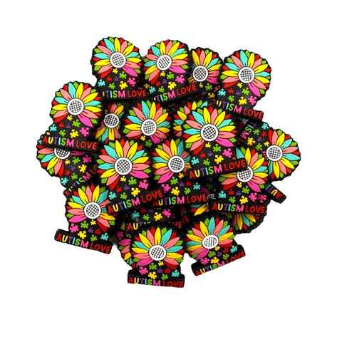 Autism Love Silicone Focal Beads