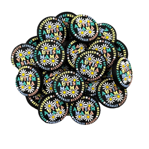 Autism Mama Daisy Silicone Focal Beads