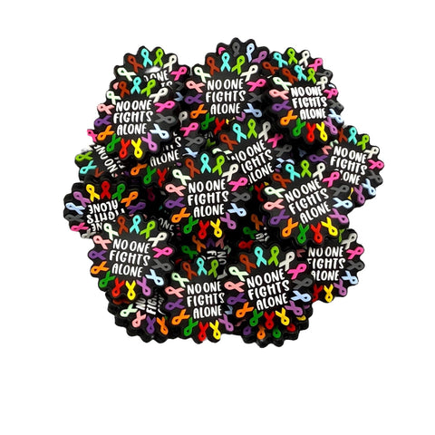 No One Fights Alone Awareness Silicone Focal Beads