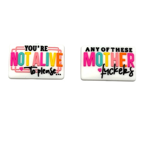 You’re Not Alive To Please Any Of These Mother F*ckers Silicone Focal Beads