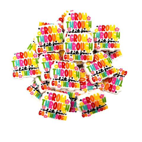 Grow Through What You Go Through Silicone Focal Beads