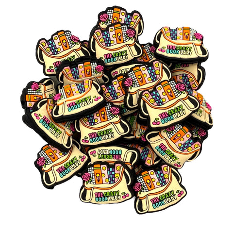 The Crazy Book Lady Silicone Focal Beads