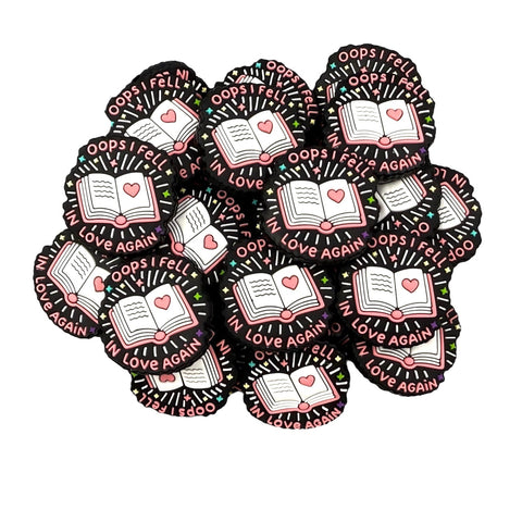 Opps I Fell In Love Again Book Silicone Focal Beads