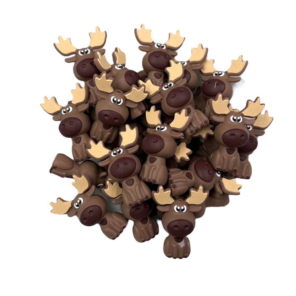 Moose 3D Silicone Focal Beads