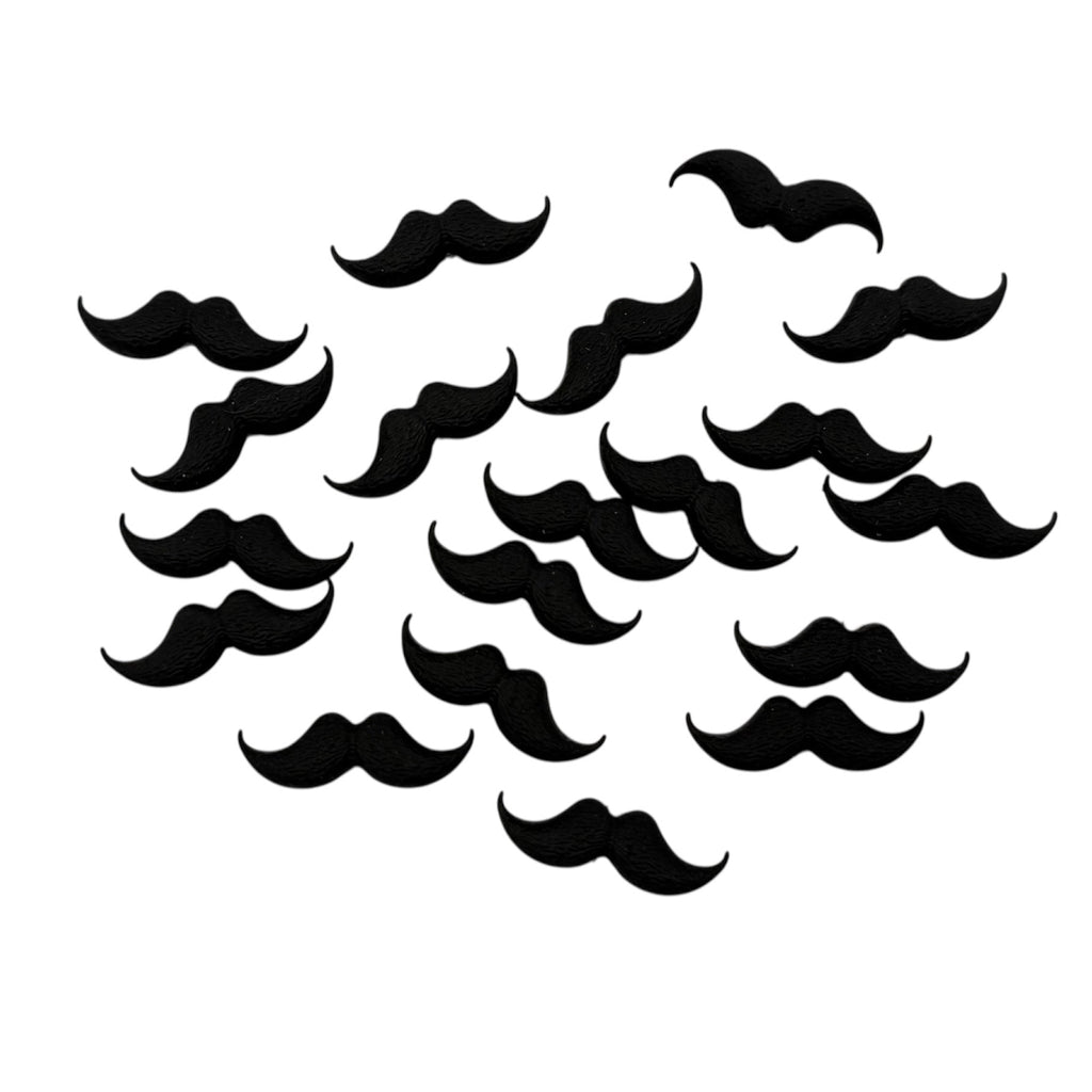 3D Black Mustache Silicone Focal Beads