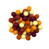 Fall Silicone Bead Mix--Butter Yellow, Mango, Pumpkin, Wine, Velvet Clay