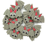 Gray Bat Silicone Focal Beads