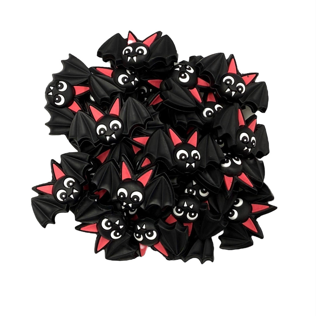 Black Bat Silicone Focal Beads
