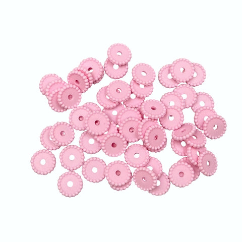 Baby Pink Disc Silicone Spacer Beads