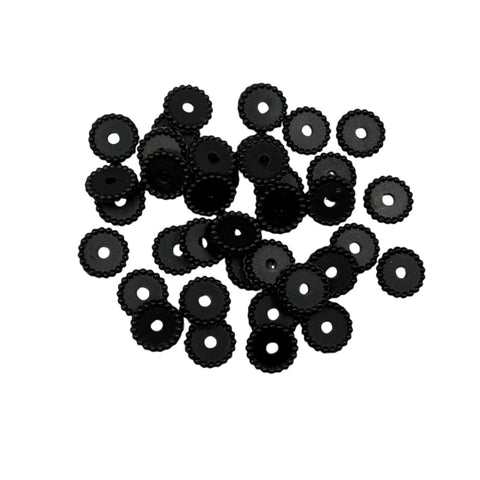 Black Disc Silicone Spacer Beads