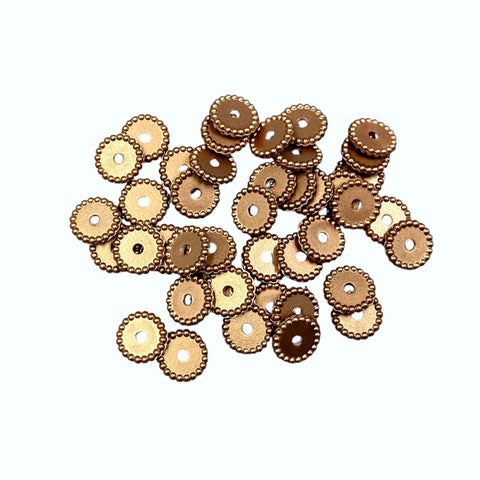 Metallic Copper Silicone Spacer Beads