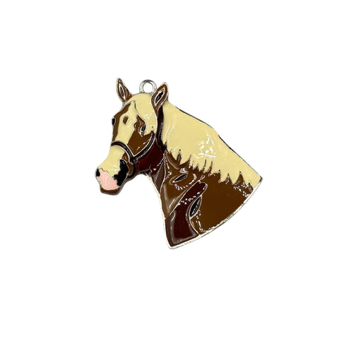 Horse Enamel Pendant