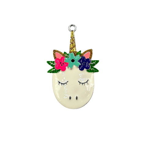 Unicorn Enamel Pendant