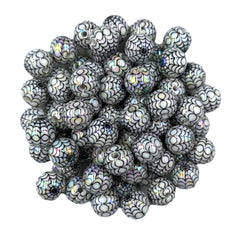 16mm Spider Web Halloween AB Iridescent Chunky Beads