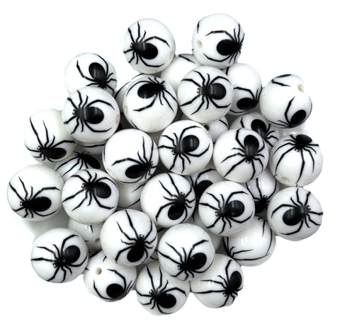 20mm Spider Printed Chunky Beads
