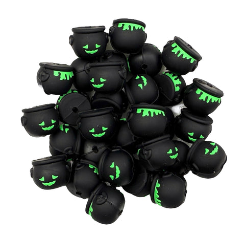 3D Cauldron Silicone Focal Beads