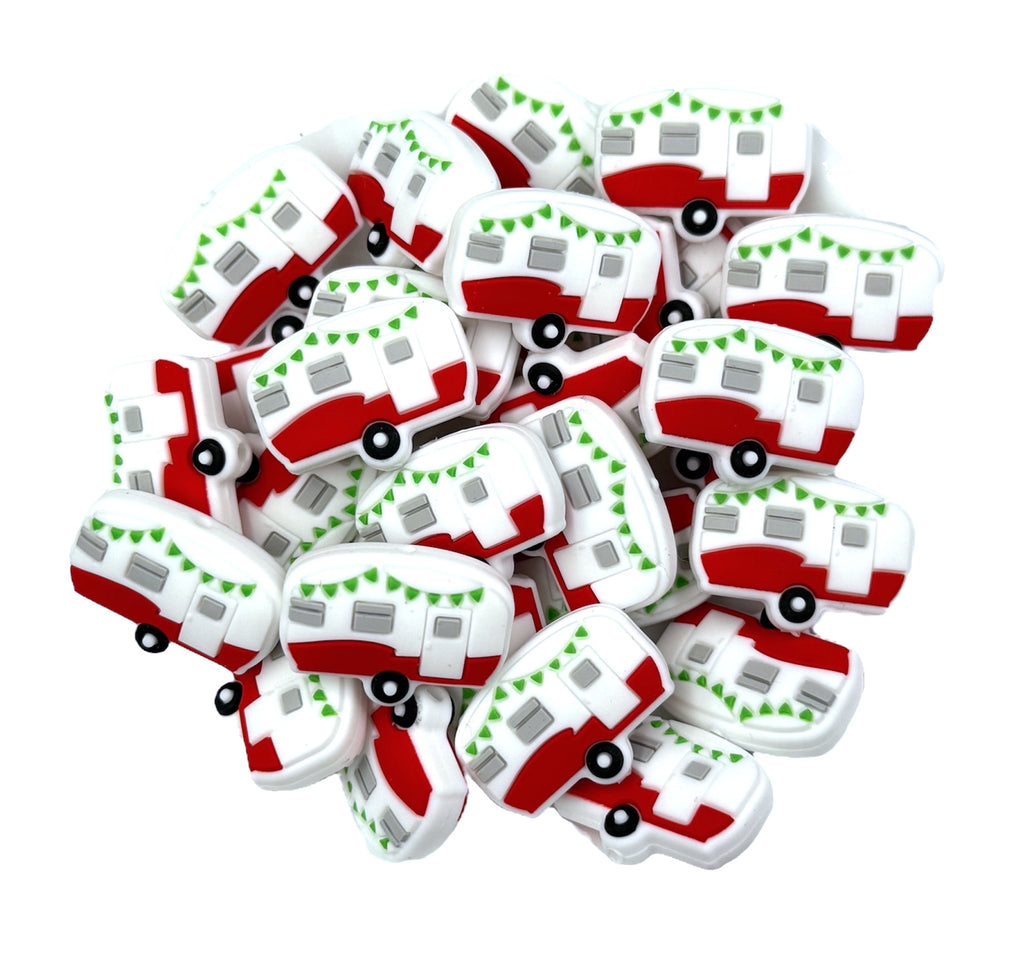 Camper Silicone Beads--Red