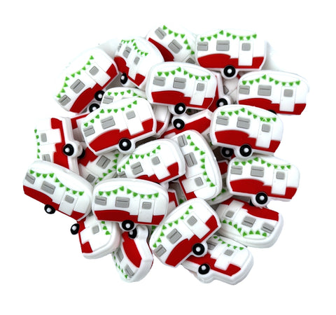 Camper Silicone Beads--Red