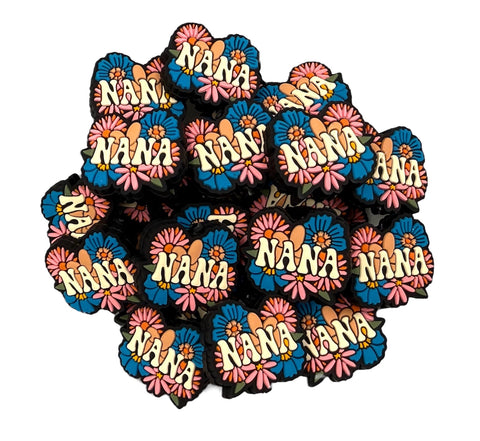 Nana Floral Silicone Focal Beads