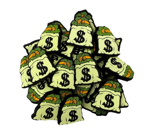 Money Bag Silicone Focal Beads