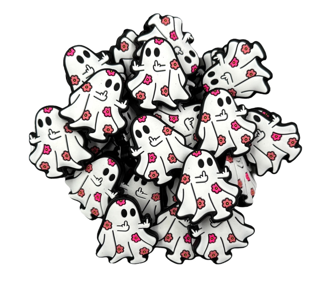 Naughty Ghost Silicone Focal Beads