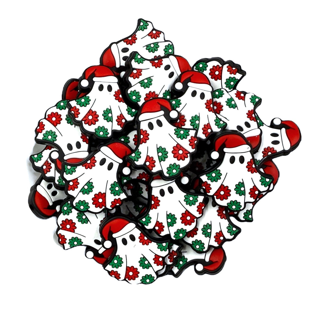 Christmas Ghost Silicone Focal Beads