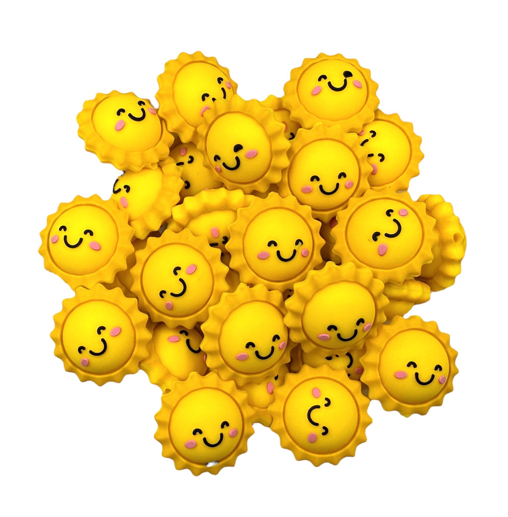3D Sunshine Silicone Focal Beads