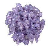 Purple Glitter Silicone Focal Beads