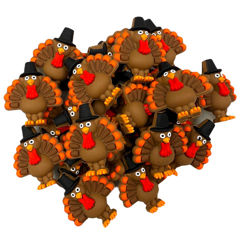 Thanksgiving Turkey 3D Silicone Focal Beads
