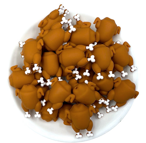 Cooked Thanksgiving Turkey 3D Silicone Focal Beads