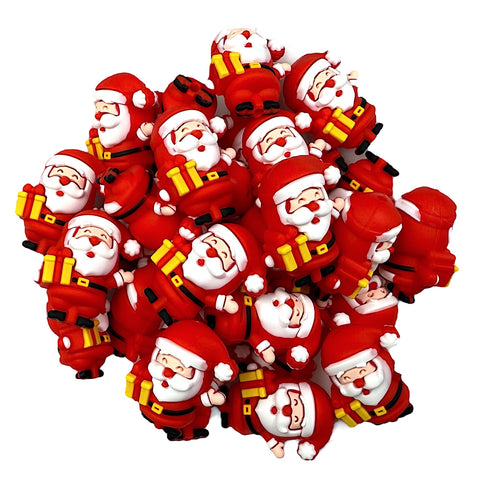 Santa Christmas 3D Silicone Focal Beads