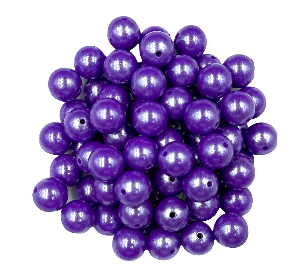 15mm Purple Passion Opal Silicone Beads
