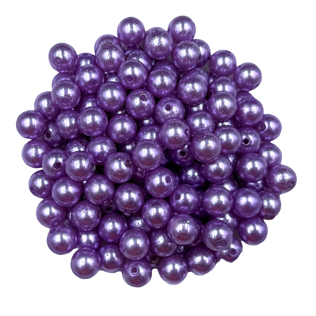 12mm Purple Glitter Pearls