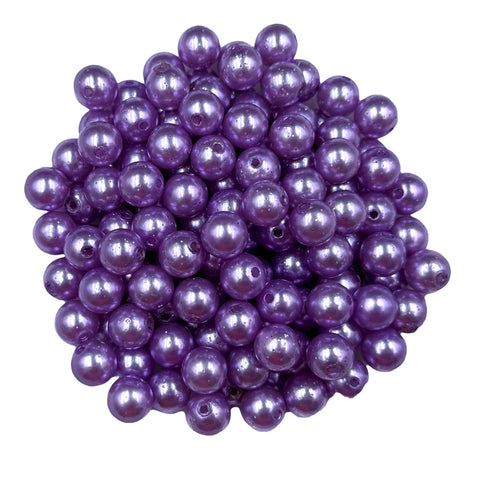 12mm Purple Glitter Pearls