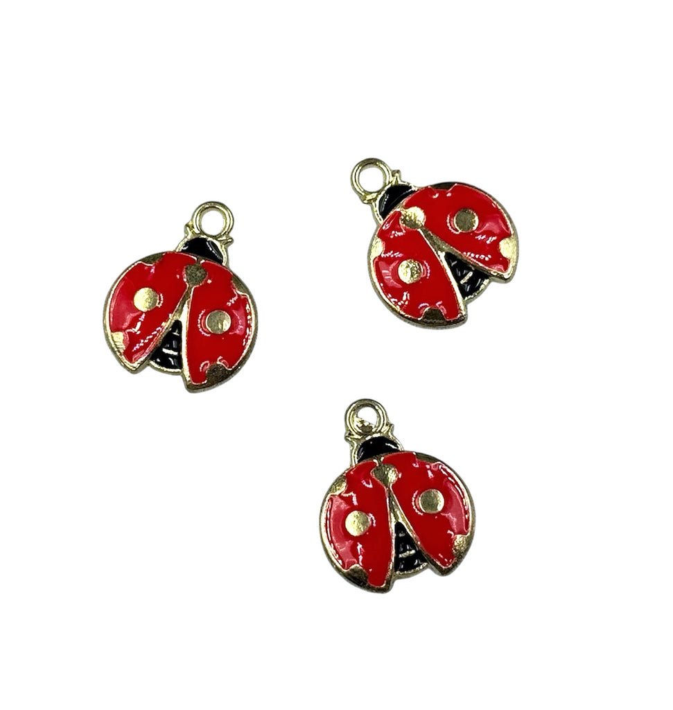 18mm Red Ladybug Charms