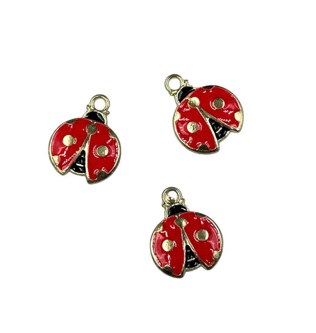 18mm Red Ladybug Charms