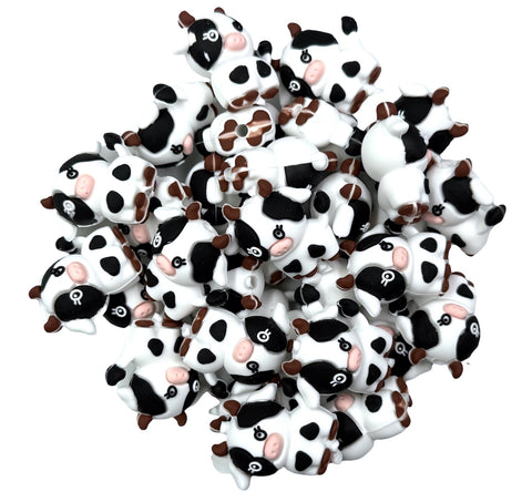 Cow 3D Silicone Focal Beads