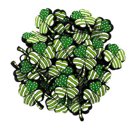 St Patrick's Day Clover Silicone Beads
