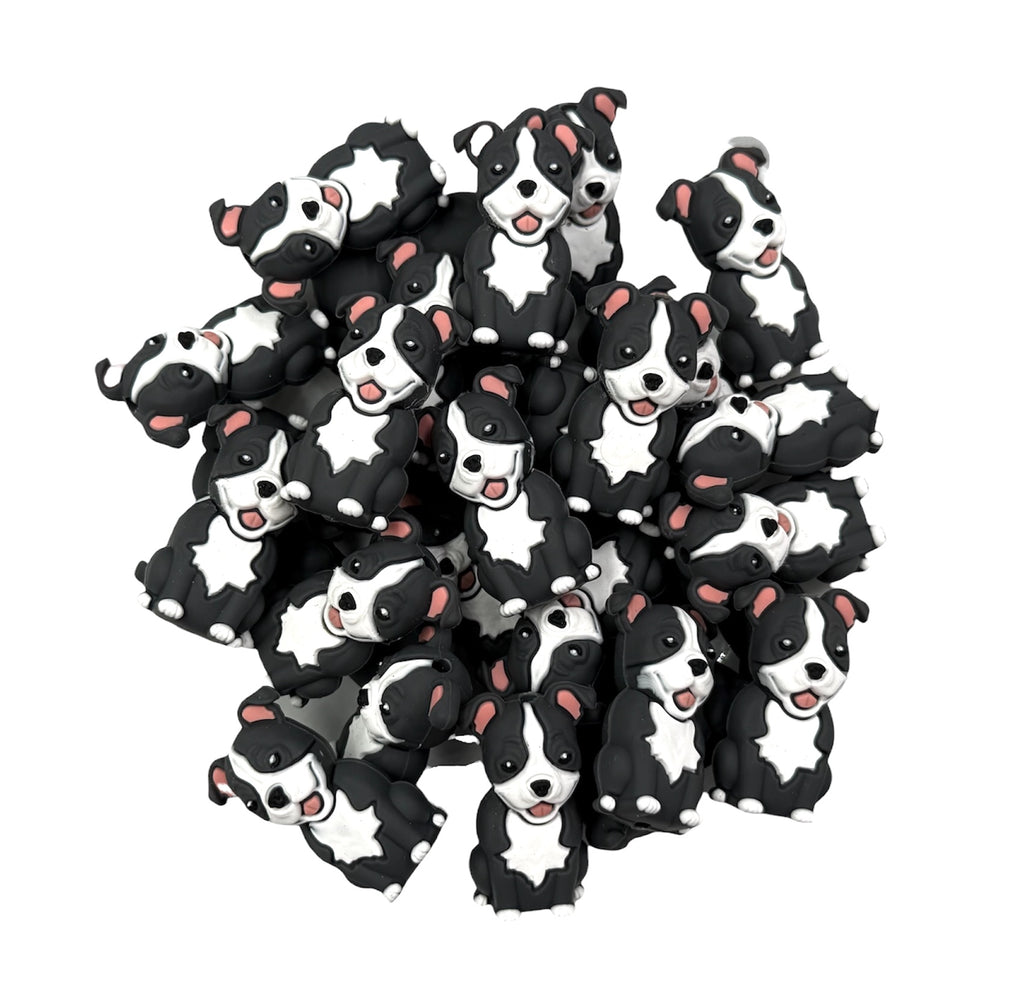 3D Terrier Dog Silicone Focal Beads