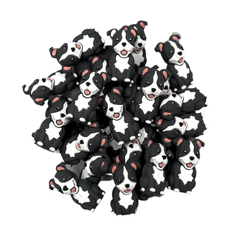 3D Terrier Dog Silicone Focal Beads